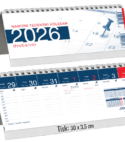 Namizni pokončni dvobarvni koledar 2026